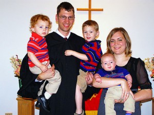 Pastor David Pfeiffer and family