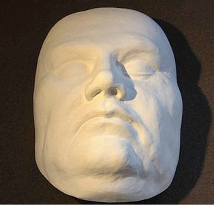 A cast of Luther's face taken shortly after his death.