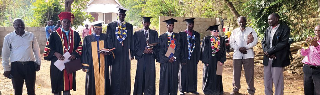 A graduation ceremony of Tanzanian seminary students.