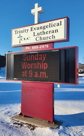 Improved church sign