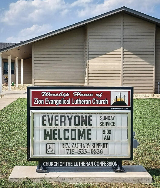 Zion Lutheran church sign