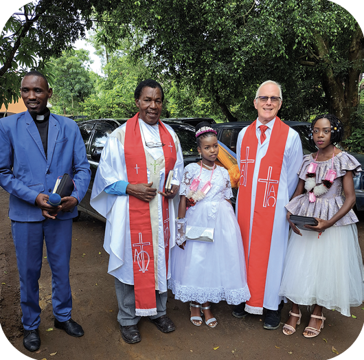 Baptism and confirmation of Miriam (center)